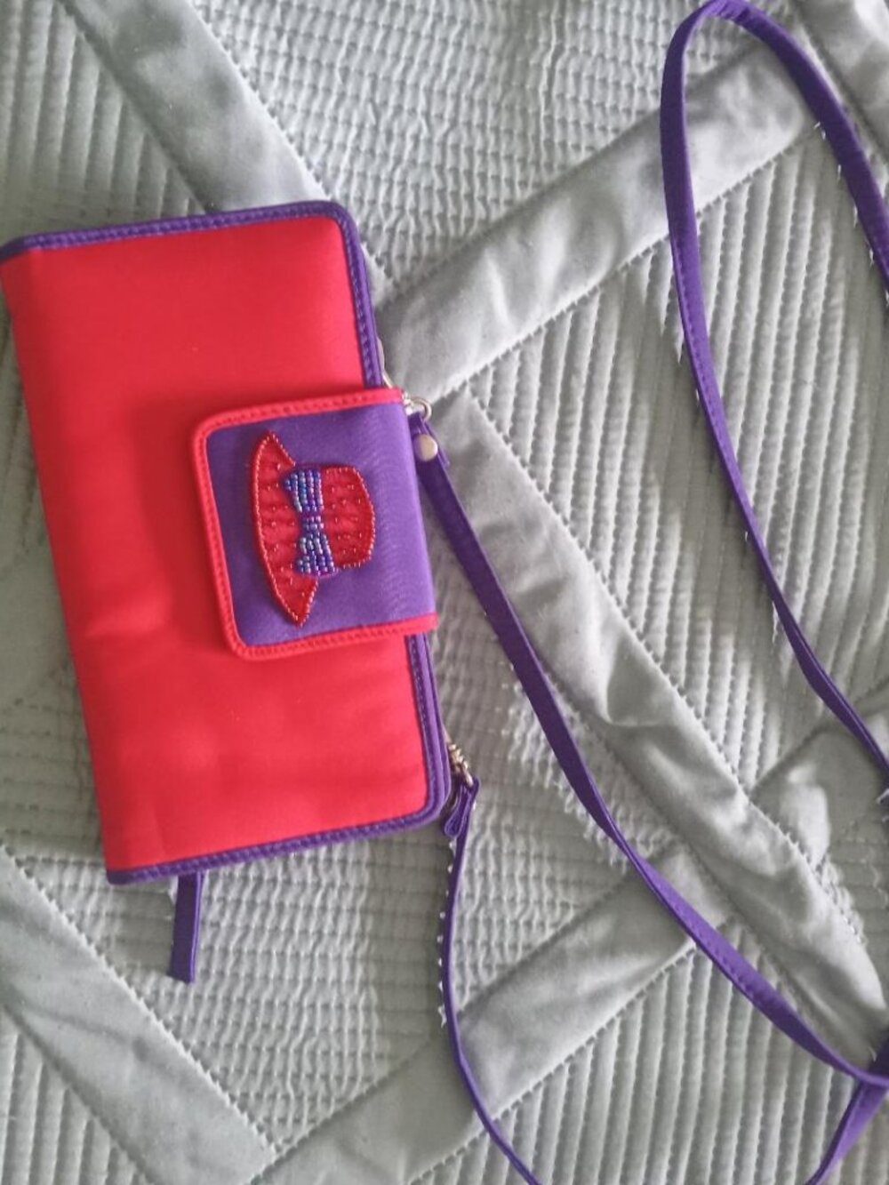 Crossbody strap wallet
